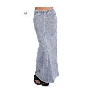Jean A-Line Maxi Skirt